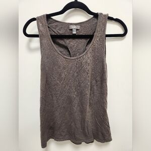 Alo Yoga Open-Back Tank Top – Size Large – Gray – w/ Small Flaw